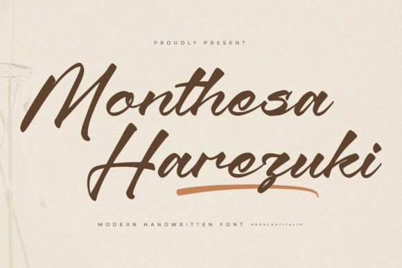 Monthesa Harezuki: A Luxury Script Font for Handmade Brands